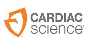 Cardiac Science logo with orange shield icon