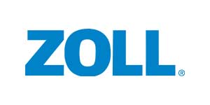 ZOLL logo in blue text